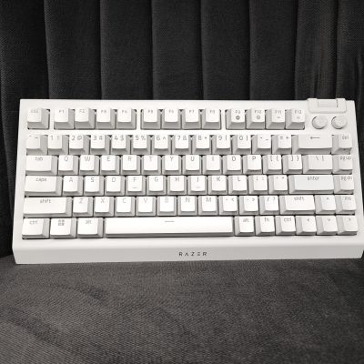 Razer BlackWidow V4 75% Hot-Swappable Mechanical Gaming Keyboard (White)