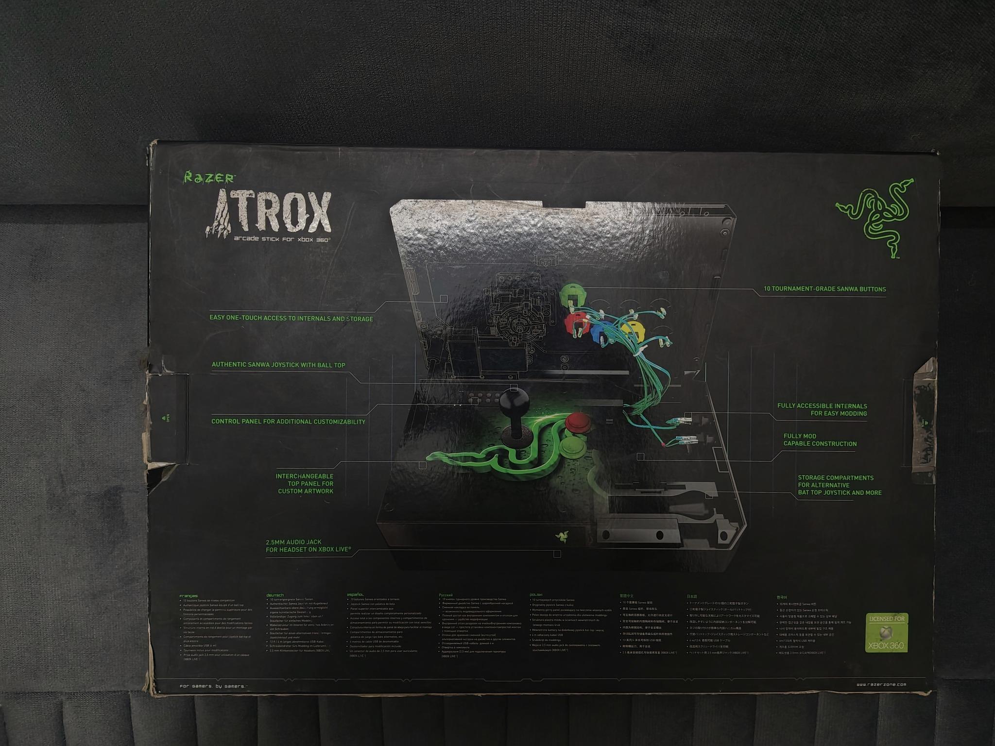 RAZER ATROX ARCADE STICK : Fully Mod-Capable - Sanwa Joystick and Buttons - Image 12