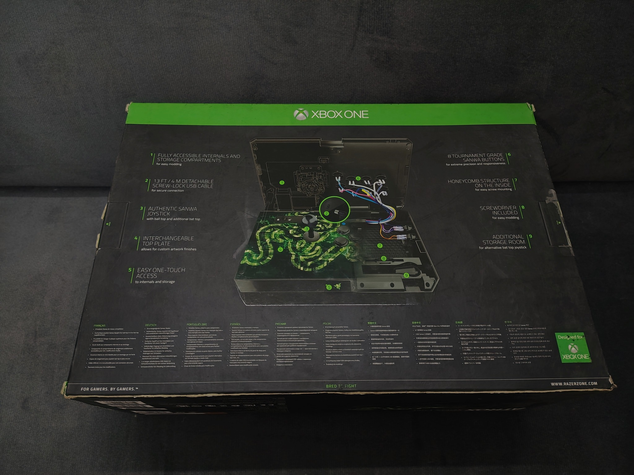 RAZER ATROX ARCADE STICK FOR XBOX ONE/PC: Fully Mod-Capable - Sanwa Joystick and Buttons - Image 15