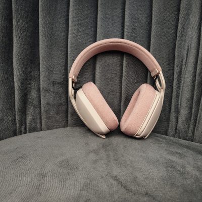 Logitech Zone Vibe 100 Lightweight Wireless Over Ear Headphones (Rose Pink)