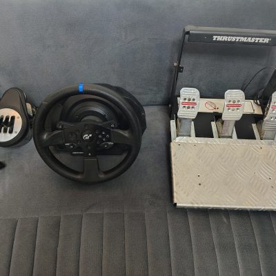Thrustmaster T300RS Racing Wheel with Pedals and Thrustmaster TH8A Shifter