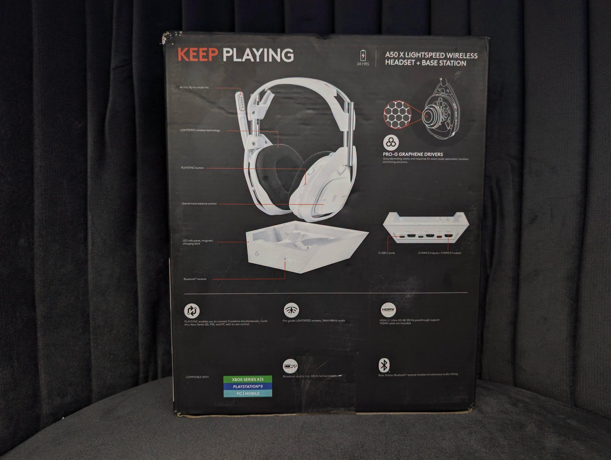 Logitech G Astro A50 X Multi-Platform Wireless Gaming Headset (White) - Image 2