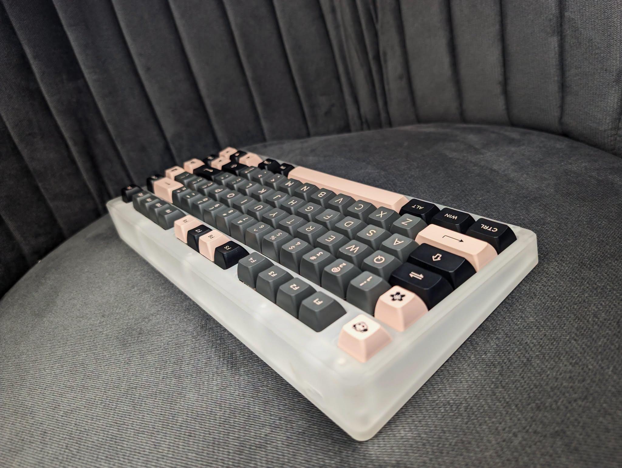 Akko ACR TOP 75 Kit Custom Keyboard (White-Acrylic) (Akko Black and Pink Keycaps) - Image 6