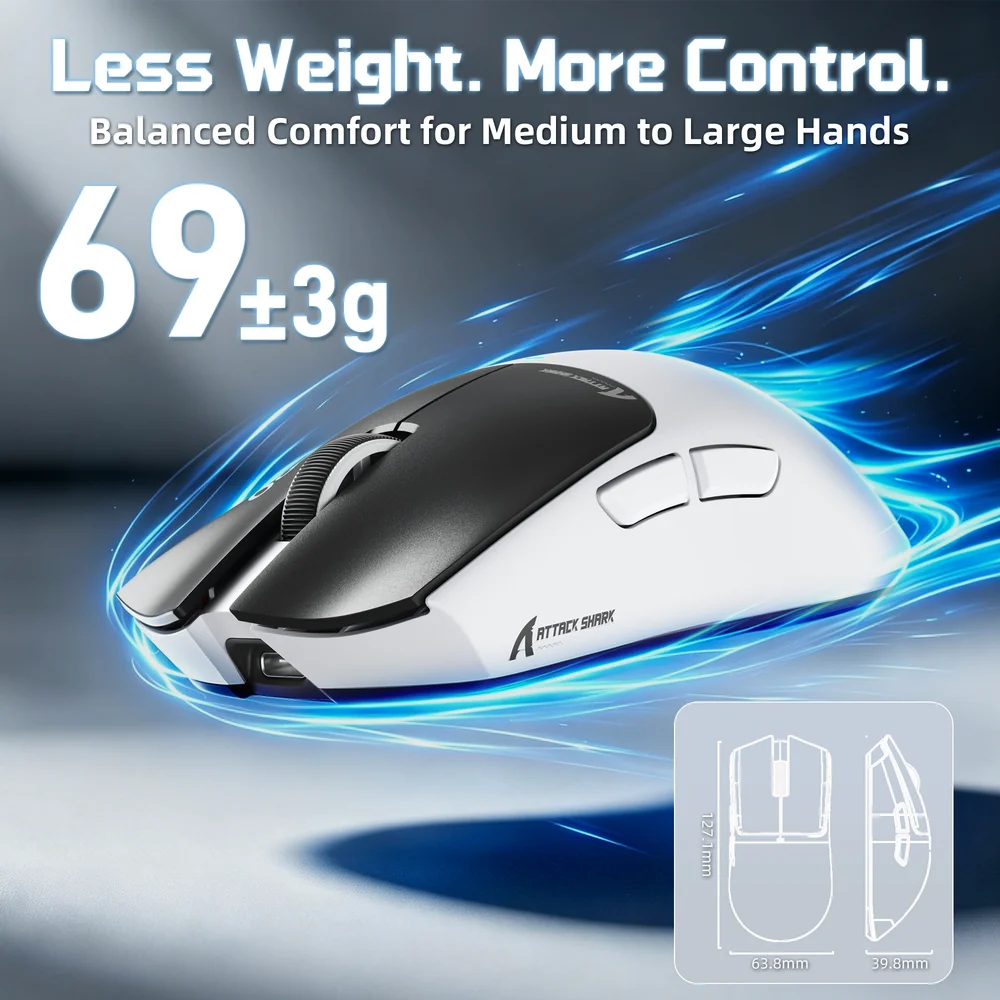 Attack Shark X11 Pro V2 Wireless Gaming Mouse - Image 9