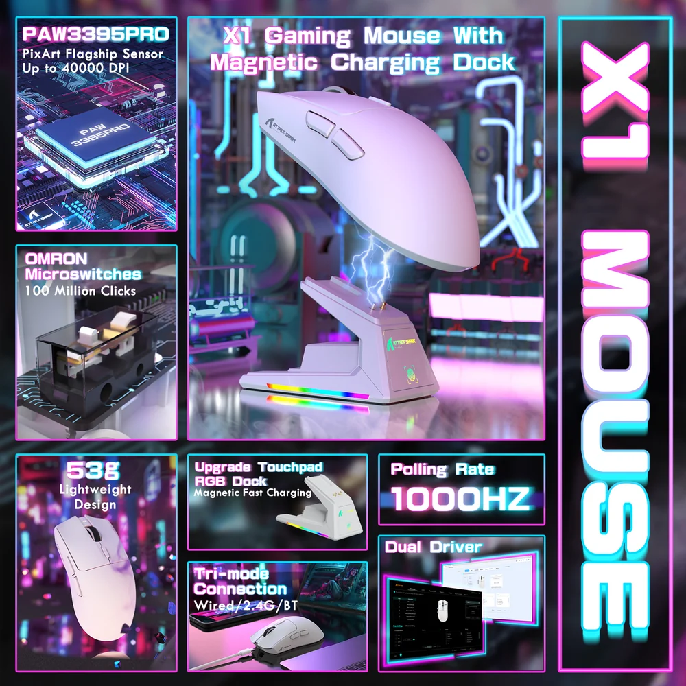 Attack Shark X1 Wireless Gaming Mouse - Image 2