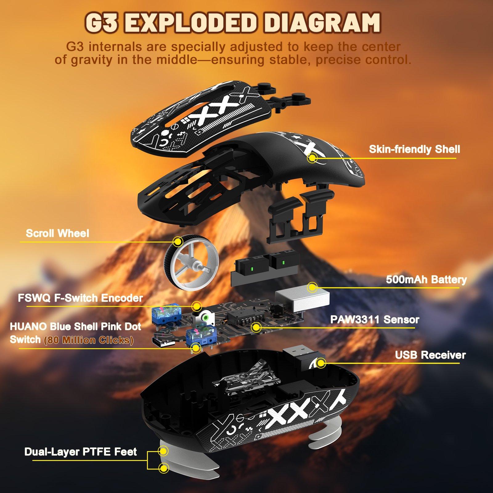 Attack Shark G3 Wireless Gaming Mouse - Image 4