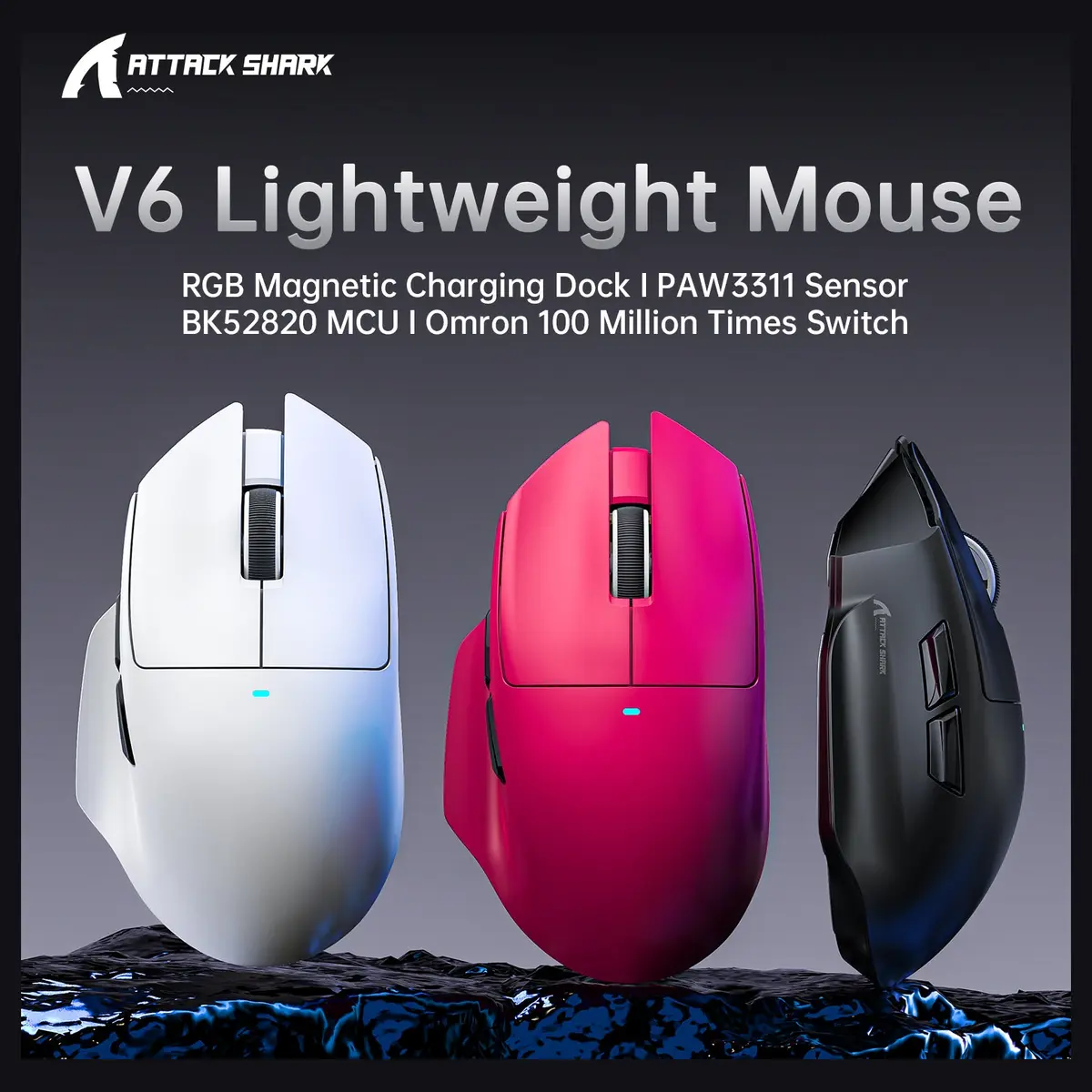 Attack Shark V6 65g Superlight Wireless Gaming Mouse - Image 5